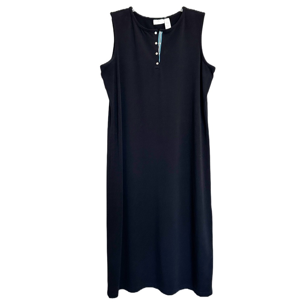 Liz Claiborne Woman Black Sleeveless Lightweight Maxi Dress Size 1X